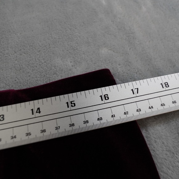 Vintage Womens Y2K Purple Velvet Midi Skirt L Holiday Party Whimsigoth Stretch - Picture 8 of 11